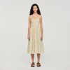 Lucette Floral Maxi Dress With Straps Olive / Ecru