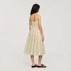 Lucette Floral Maxi Dress With Straps Olive / Ecru