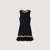 Ophira Metal Chain Knit Short Dress Black