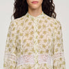 Aurelia Floral Lace Maxi Dress Olive / Ecru