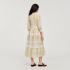 Aurelia Floral Lace Maxi Dress Olive / Ecru
