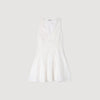 Blandine Short Trimmed Linen Dress White