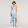 Laurine Asymmetrical Ruffled Dress Blue Sky