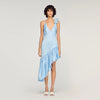 Laurine Asymmetrical Ruffled Dress Blue Sky
