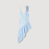 Laurine Asymmetrical Ruffled Dress Blue Sky