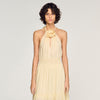 Alba Floral Print Linen Maxi Dress Vanilla