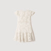 Elara Flower Print Short Dress White