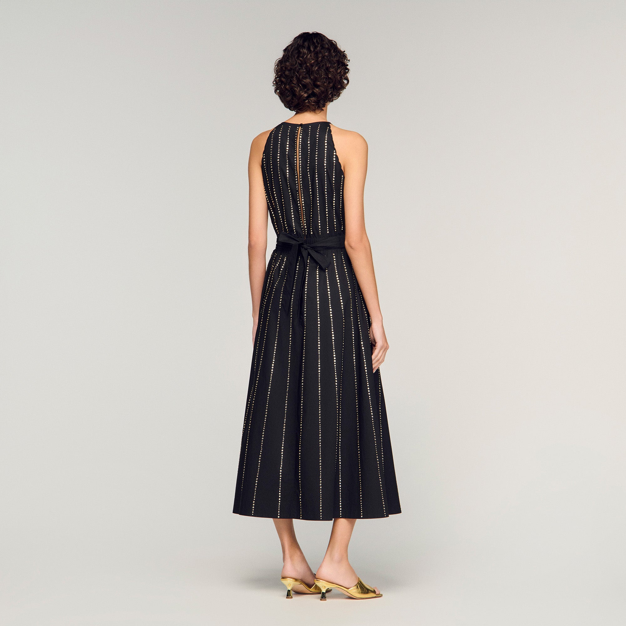 Rhinestone Maxi Dress Black