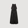 Mexique Rhinestone Maxi Dress BLACK