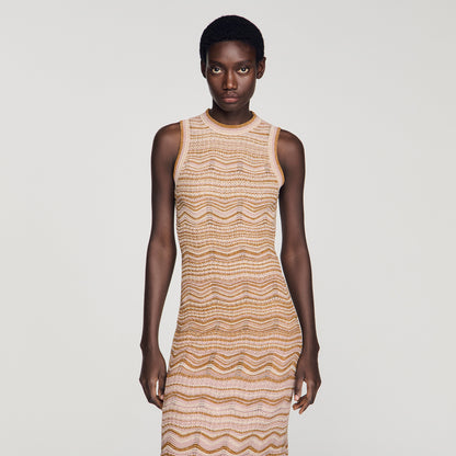 Raffaela Fancy Knit Maxi Dress Brown