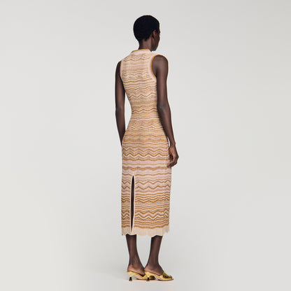 Raffaela Fancy Knit Maxi Dress Brown