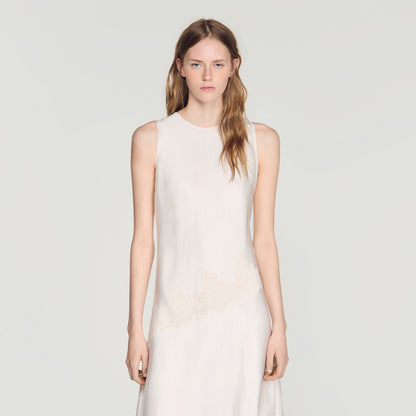 Alva  Silhouette Dress Ecru