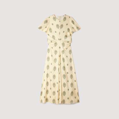 Calaventi Paisley print maxi dress Light Yellow