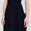 Pietrarosa Knit maxi dress with ruffles Black