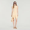 Biancona Asymmetric knit dress Vanilla