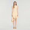 Biancona Asymmetric knit dress Vanilla