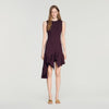 Biancona Asymmetric knit dress Brown