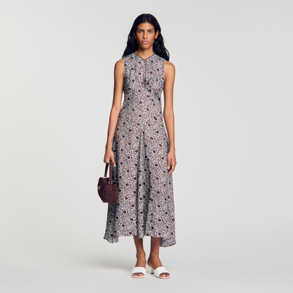 Maira Daisy print maxi dress Brown