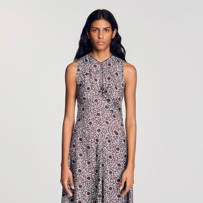 Maira Daisy print maxi dress Brown