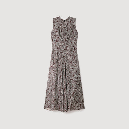 Maira Daisy print maxi dress Brown