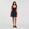 Sunniva Short knit dress with beads Black