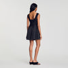Sunniva Short knit dress with beads Black