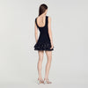Dalya Short knit dress with studs Black