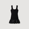 Dalya Short knit dress with studs Black