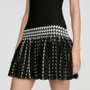 Solea Check knit short dress Black / Ecru