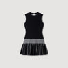 Solea Check knit short dress Black / Ecru