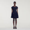 Gala Floral jacquard knit dress Midnight Blue