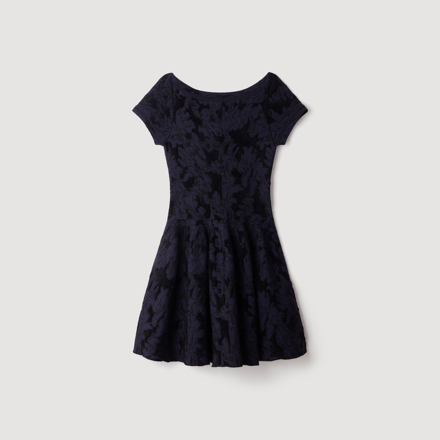 Gala Floral jacquard knit dress Midnight Blue