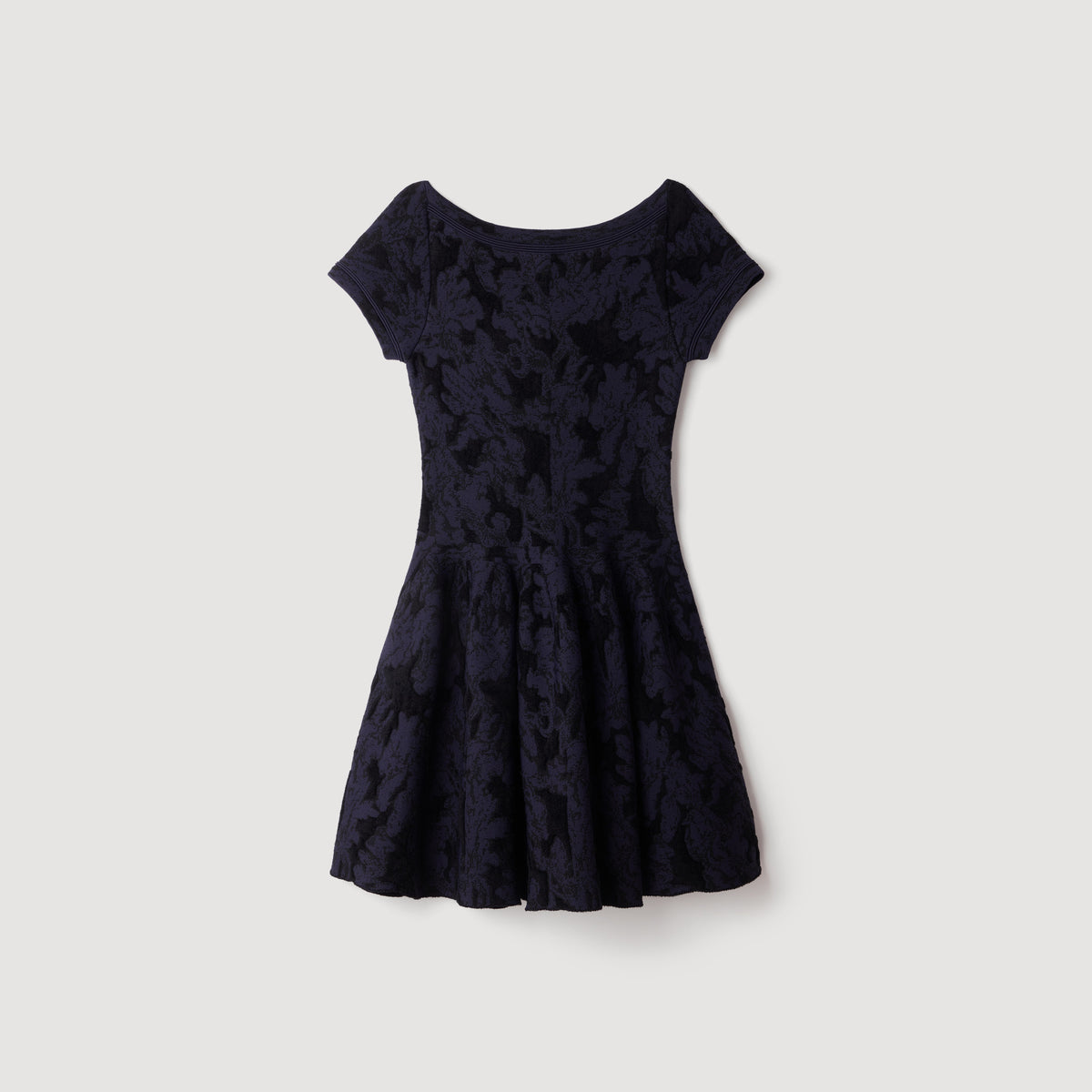 Gala Floral jacquard knit dress Midnight Blue