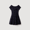 Gala Floral jacquard knit dress Midnight Blue