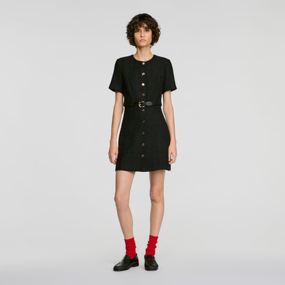 Palace 2-in-1 tweed dress Black
