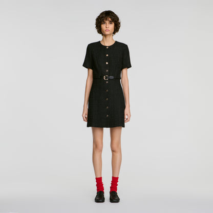 Palace 2-in-1 tweed dress Black