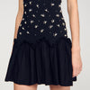 Diva Short Velvet Dress With Beads Black