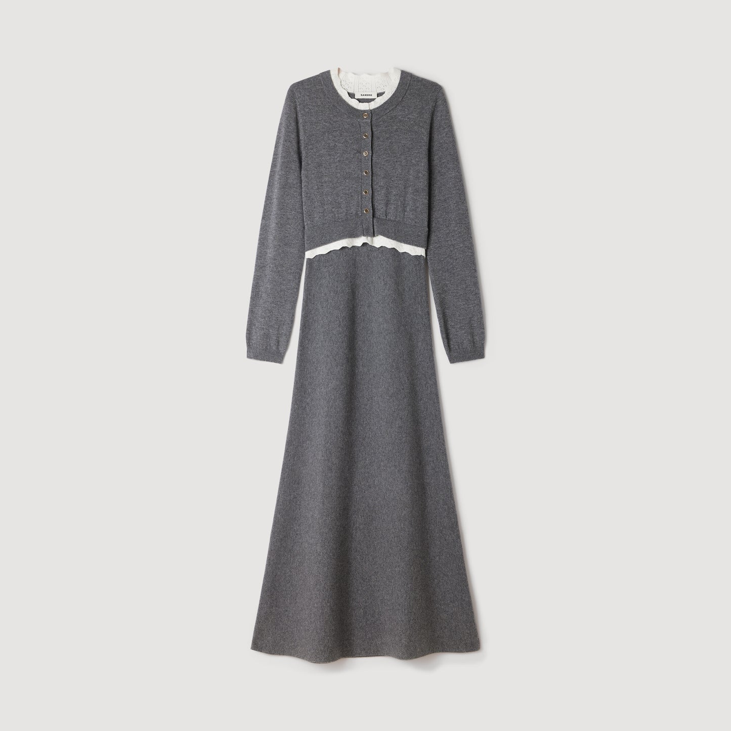 Henrietta 2-in-1 maxi dress Grey