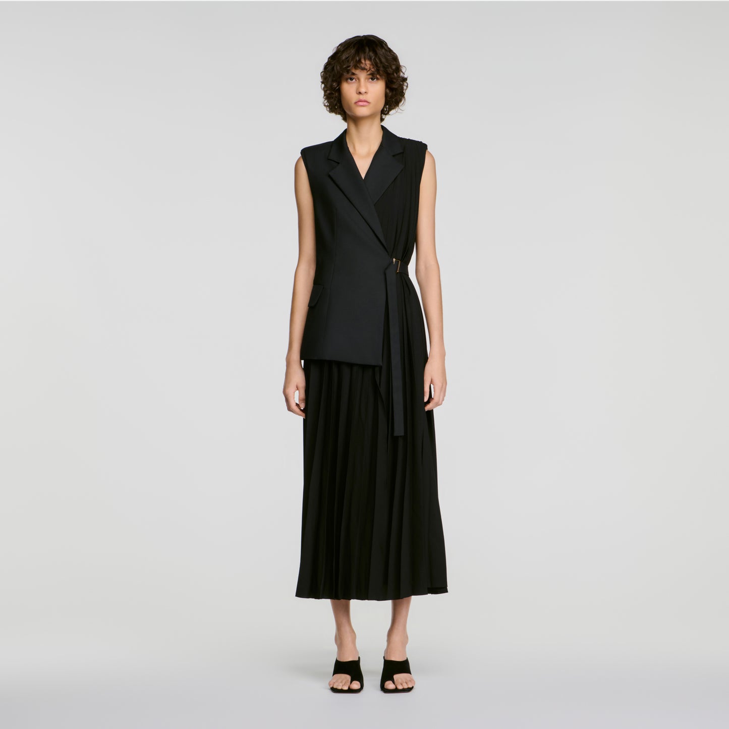 Eleonore 2-in-1 wraparound maxi dress Black
