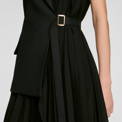 Eleonore 2-in-1 wraparound maxi dress Black