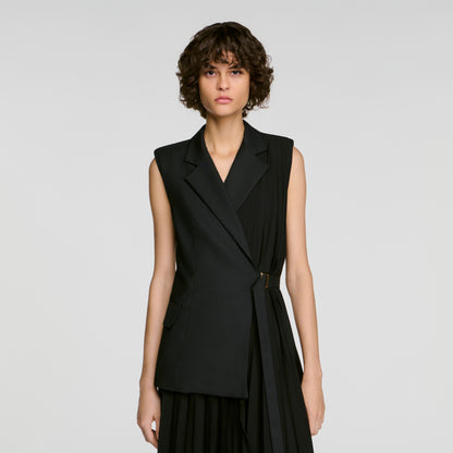 Eleonore 2-in-1 wraparound maxi dress Black