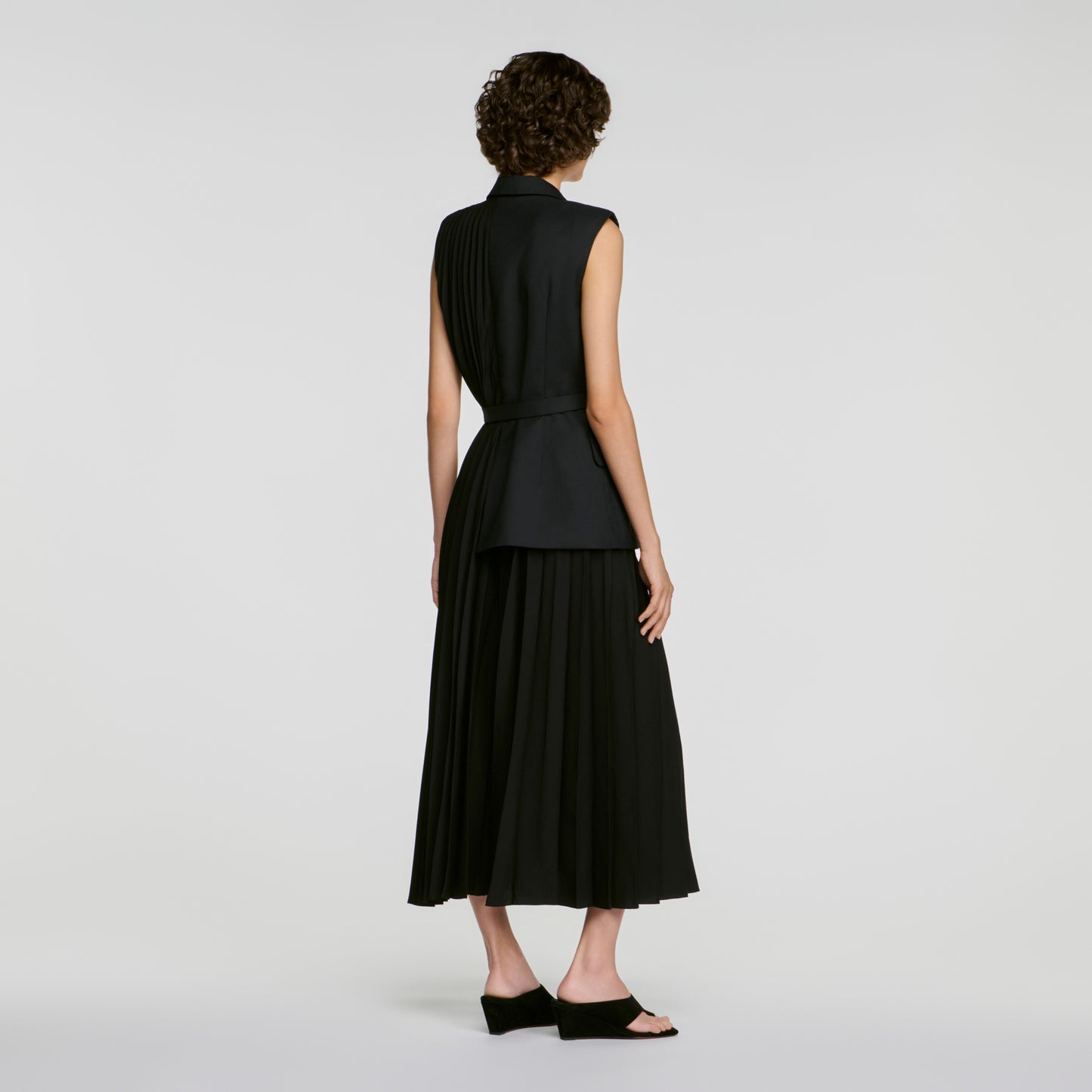 Eleonore 2-in-1 wraparound maxi dress Black