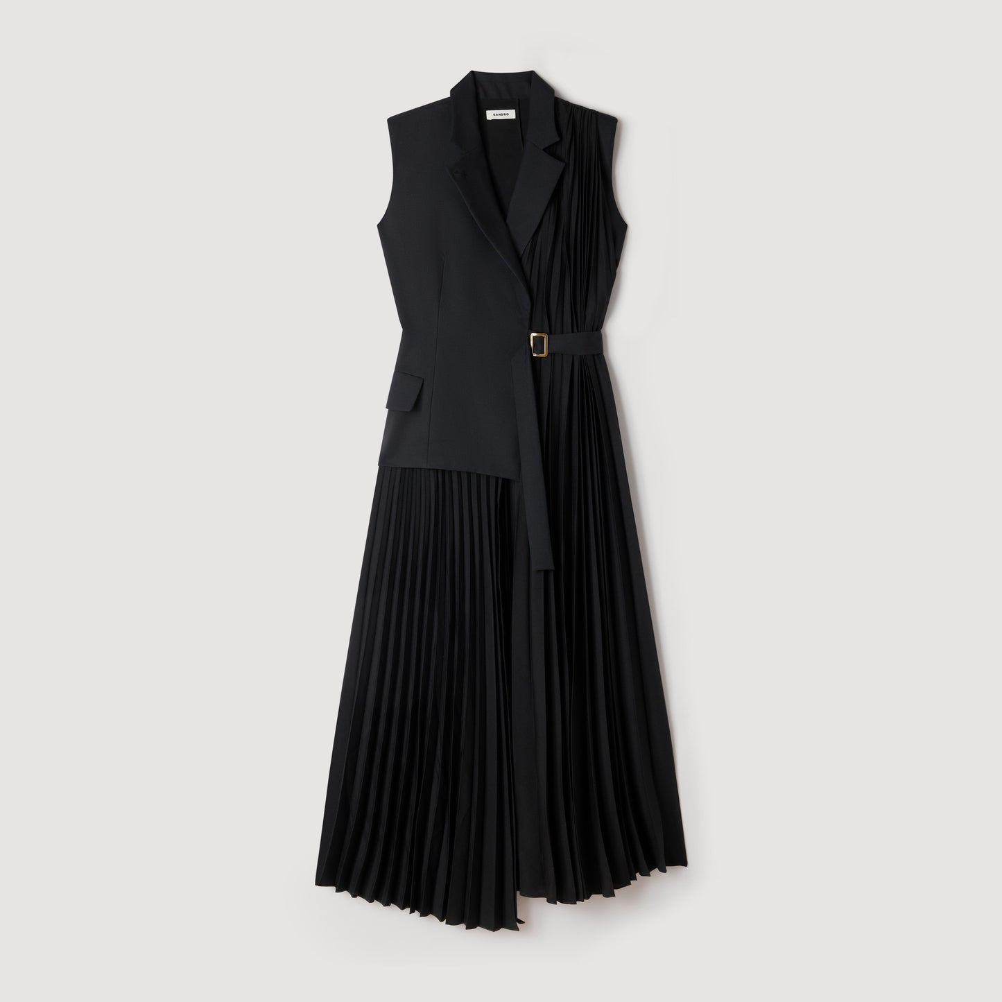 Eleonore 2-in-1 wraparound maxi dress Black