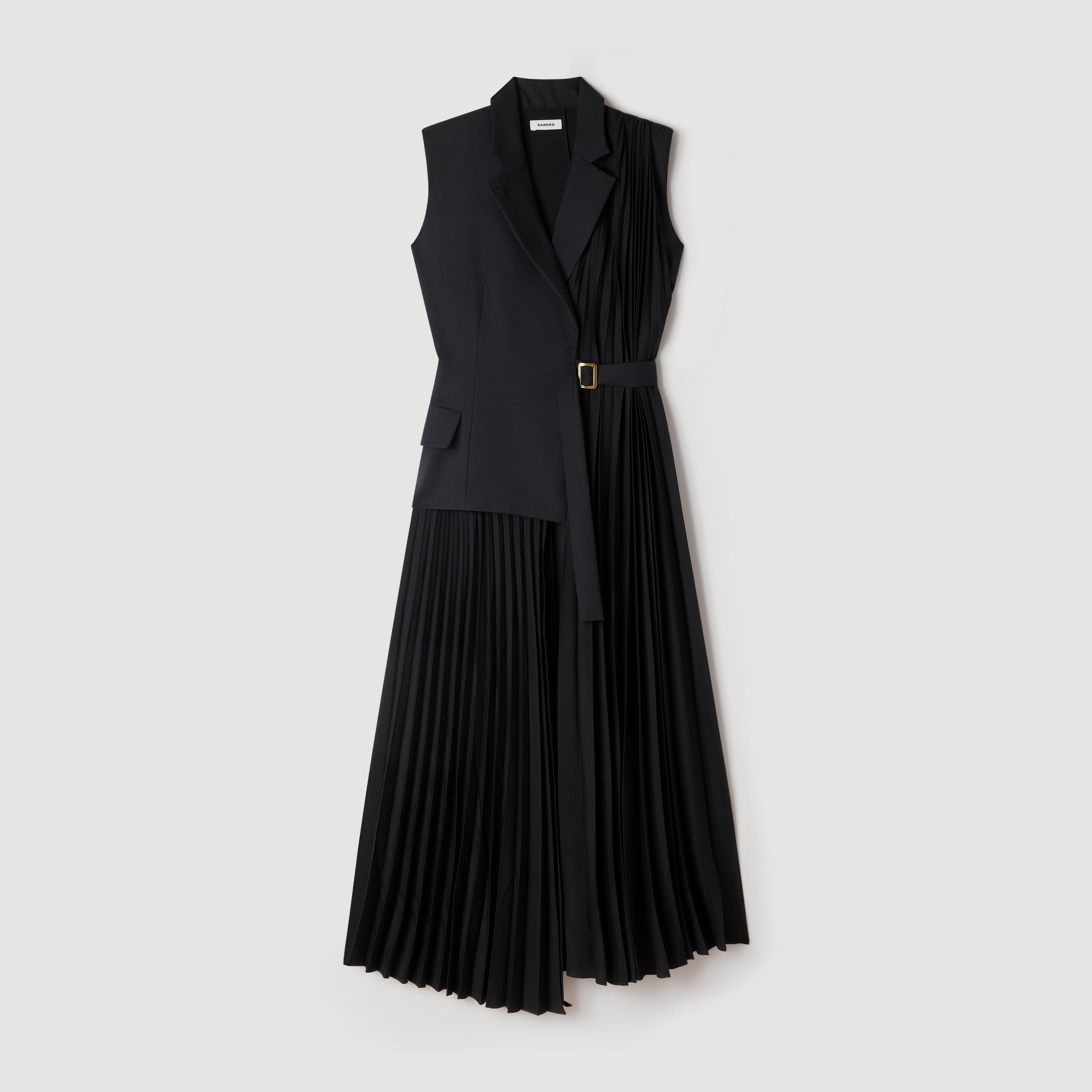 Eleonore 2-in-1 wraparound maxi dress Black