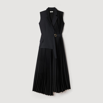 Eleonore 2-in-1 wraparound maxi dress Black