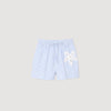 Physalis Striped Shorts With Flower Detail Sky Blue