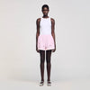 Titti Rhinestone Striped Shorts Pink