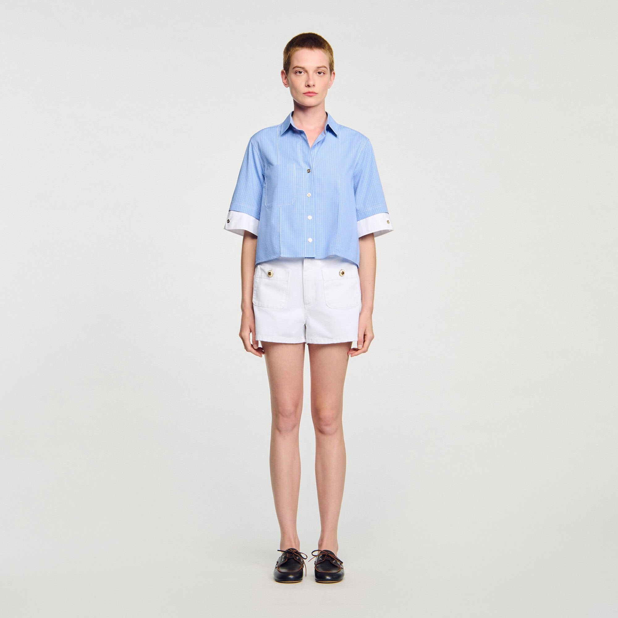 Shop Texas Denim Shorts White for Woman Online