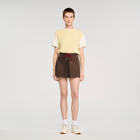 Bertino Pleated Skort Brown