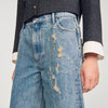 Lirio Distressed Denim Bermuda Shorts Blue Jean
